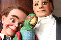 A Fantastic Trio of c.1930-50 Ventriloquist's Dummies; Peter King Esq, Entertainer