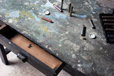 A Fantastic French Early 20thC Painted Pine Artist's Studio Table c.1900-20