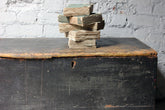 A Decorative Early Victorian Black Painted Pine Trunk c.1850