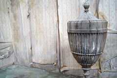 A George III Period Carved Stripped Pine Neo-Classical Architectural Urn c.1800-20