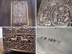 A Finely Detailed & Ornate French Silver Plated Jewellery Casket