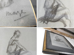 A Fine Black Chalk Study of a Ballerina by Paul Lucien Maze (French, 1887-1979)