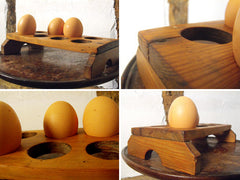 A 19thC Country Eight-Sectional Pine Egg Stand