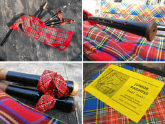 A Boxed Set of Vintage Child's Bagpipes by Monteiths of Glasgow