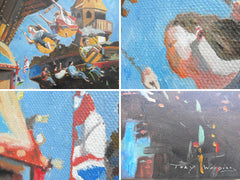 A Captivating Oil on Canvas; 'All The Fun of The Fair'; by Tony Wooding (b.1969)