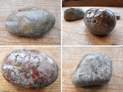 A Fine Group of Three Polished Jurassic Period Globular Geological Dinosaur Coprolites