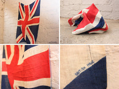 A Fantastic Medium Sized British Vintage Printed Union Jack Flag c.1940