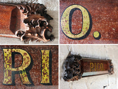 A Fine Georgian Period Carved Stable Horse Name Plate; 'Rico'