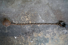 A c.1900 Convicts Iron Ball & Chain with Ankle Shackle
