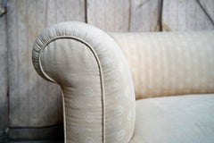 A Good Quality Late Victorian Upholstered Oak Chesterfield Sofa c.1880