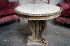 A 2nd Empire Period Fruitwood, Beech & Fior di Bosco Marble Guéridon c.1860