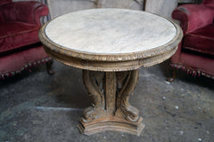 A 2nd Empire Period Fruitwood, Beech & Fior di Bosco Marble Guéridon c.1860
