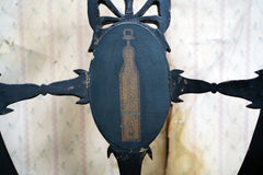 A George III Period Black Painted Open Armchair c.1780