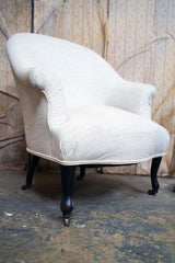 A French Napoleon III Upholstered Salon Armchair c.1870