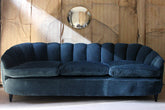 A French Shell Backed & Ebonised Sofa c.1930