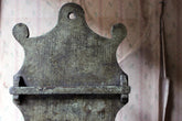 A George III Provincial Painted Oak Farmhouse Spoon Rack c.1780