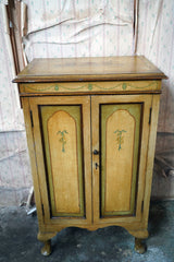 A Early/Mid 20thC Italian Painted Pine Neoclassical Revival Pedestal Cabinet