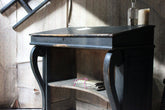 A French Louis-Philippe Period Black Painted Clerk's Desk c.1850