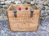 A Fine Early 20thC Vintage Pine Wine Crate; Taplow & Co, Wine & Spirit Merchants