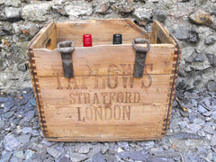 A Fine Early 20thC Vintage Pine Wine Crate; Taplow & Co, Wine & Spirit Merchants