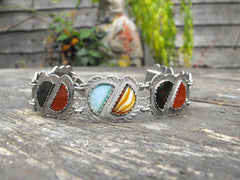 A Fine Mid 20thC Scottish Silver & Agate Hardstone Bracelet, Hallmarked for The Ward Brothers, Glasgow 1957