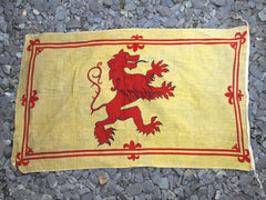 A Good Early 20thC Scottish Lion Rampant Flag or Royal Standard of Scotland