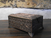 A Finely Detailed & Ornate French Silver Plated Jewellery Casket
