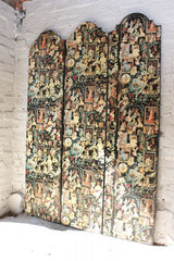 A Fabulous c.1950s Vintage Decoupage 'Scrap' Three-Fold Screen