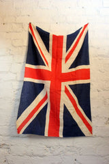 A Fantastic Medium Sized British Vintage Printed Union Jack Flag c.1940