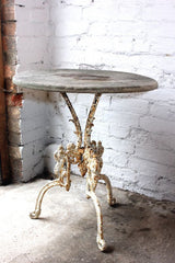 A Cracking 19thC White Painted Cast Iron & Pine Table