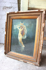 A Beautiful Late 19thC Irish School Oil on Canvas; Goddess of the Moon