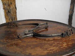 A Covetable Pair of 17th Century English Steel Rowel Spurs