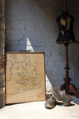 A Charming George III Needlework Map Sampler c.1790