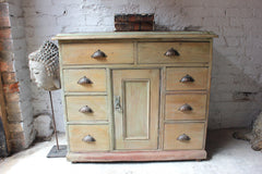 A Good Victorian Painted & Stained Pine Side Cupboard c.1880