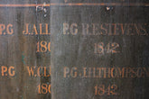 A Decorative Pair of Masonic Lodge Freemasons Roll of Worshipful Masters Name Boards c.1840