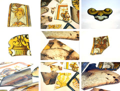 A Beautiful Mixed Group of Medieval Period Stained Glass Fragments; Ex Hardman & Co Collection