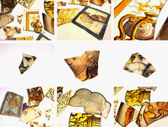 A Beautiful Mixed Group of Medieval Period Stained Glass Fragments; Ex Hardman & Co Collection