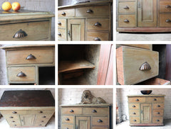 A Good Victorian Painted & Stained Pine Side Cupboard c.1880
