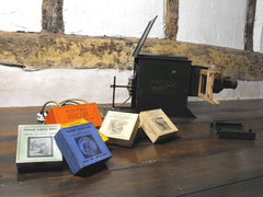 A Fully Operational Vintage Butcher's Boys Own' Magic Lantern, Complete With 7 Boxes of Lantern Slides