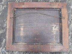 A Decorative Early 18thC Italian Carved Gessoed Wood & Pressed Leather Relief Panel