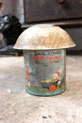 A Charming c.1934 Crawford & Sons Ltd Tin Biscuit Barrel Money Box; 'Fairy House' by Mabel Lucie Attwell