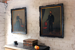 A Fine Pair of c.1860 Anglo-Chinese Naïve School Portraits