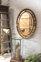 A Good c.1900 Gilt-Gesso Sectional Oval Wall Mirror