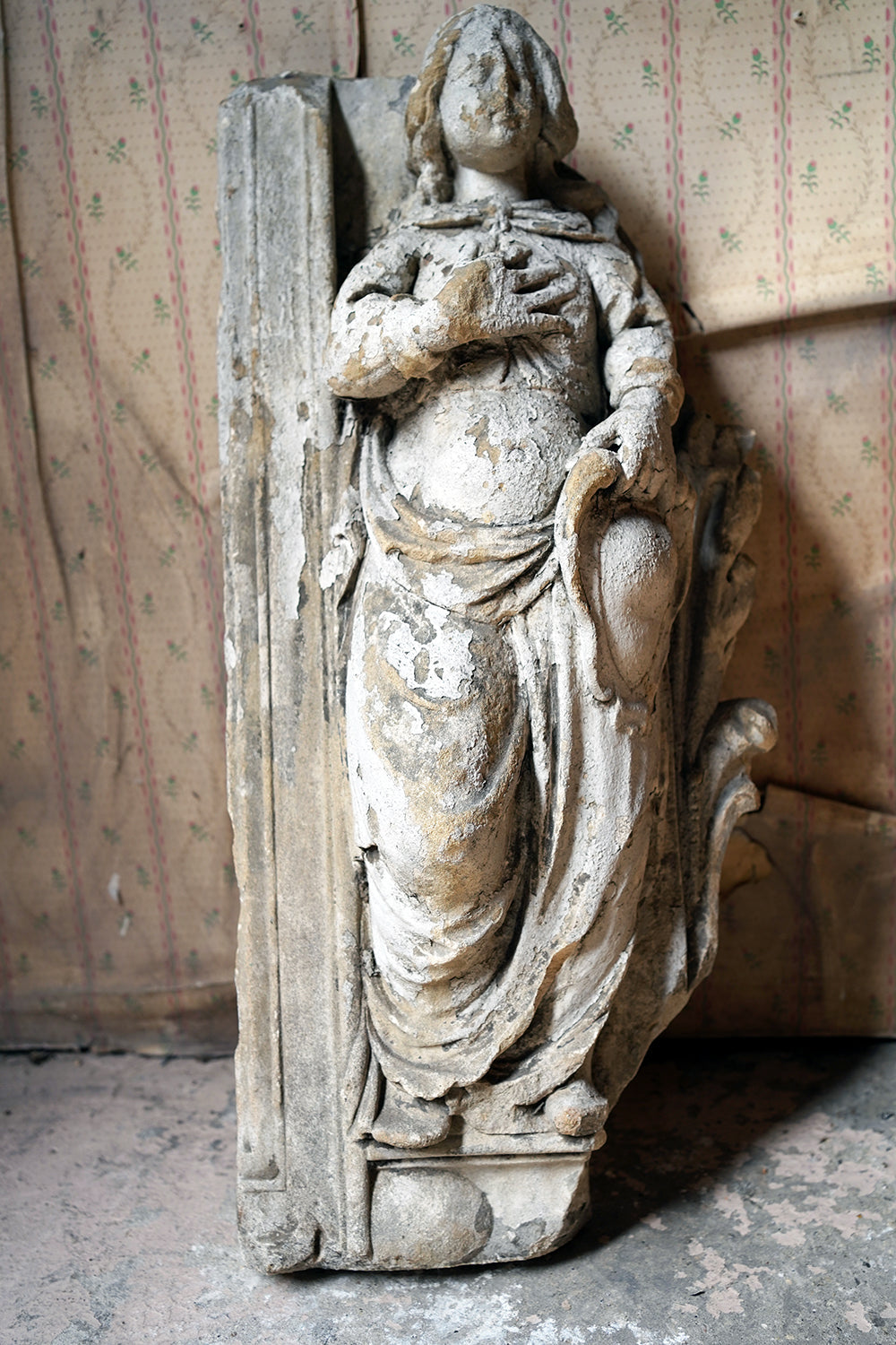 A 15thC French Caen Limestone Architectural Carving