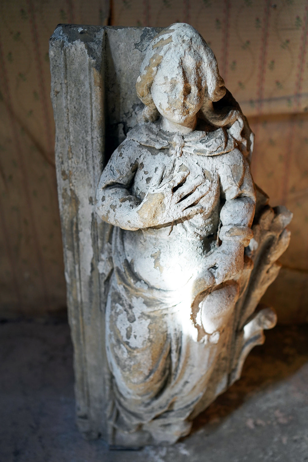 A 15thC French Caen Limestone Architectural Carving