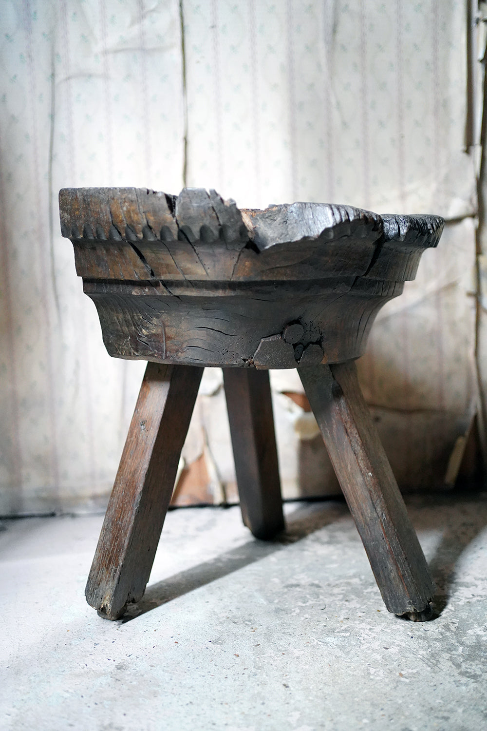 A 15thC & Later Primitive French Oak Capital