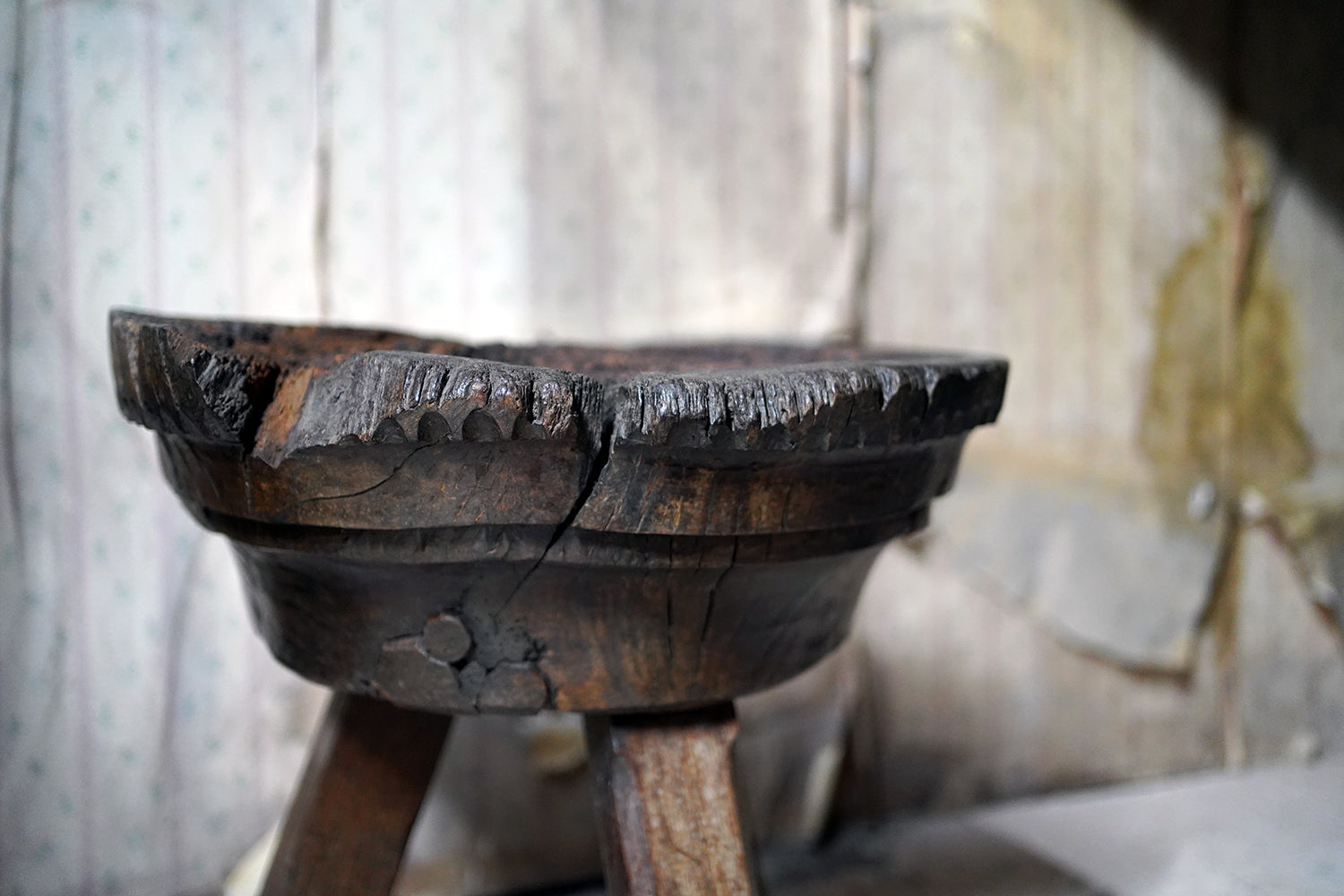 A 15thC & Later Primitive French Oak Capital