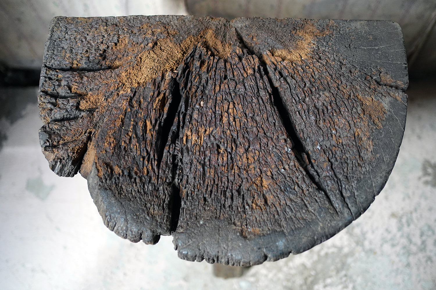A 15thC & Later Primitive French Oak Capital