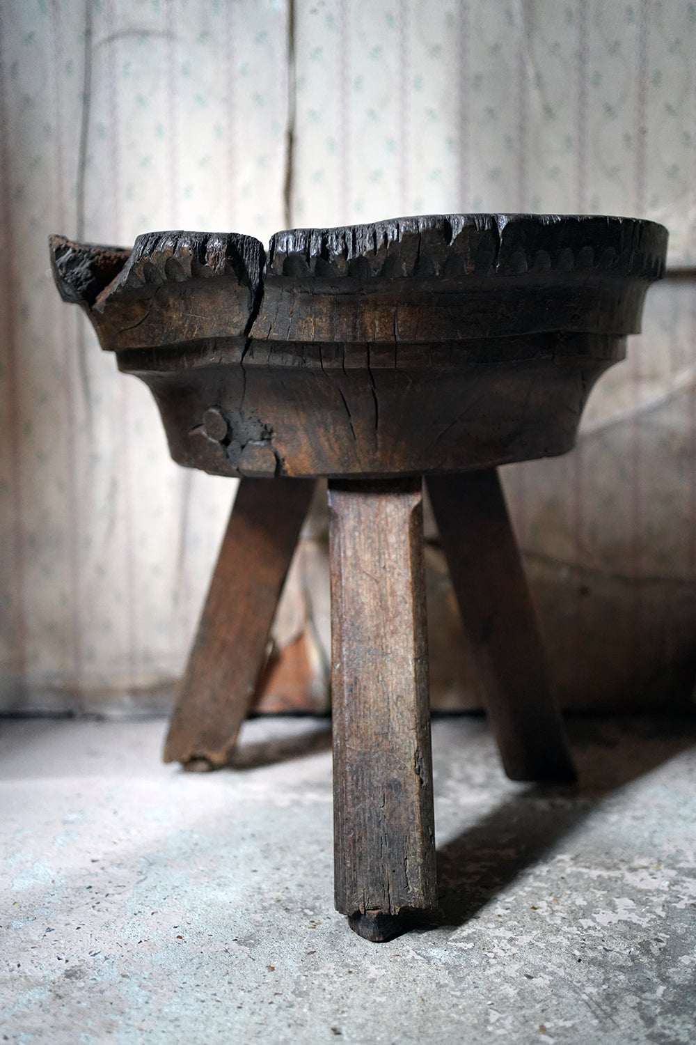 A 15thC & Later Primitive French Oak Capital