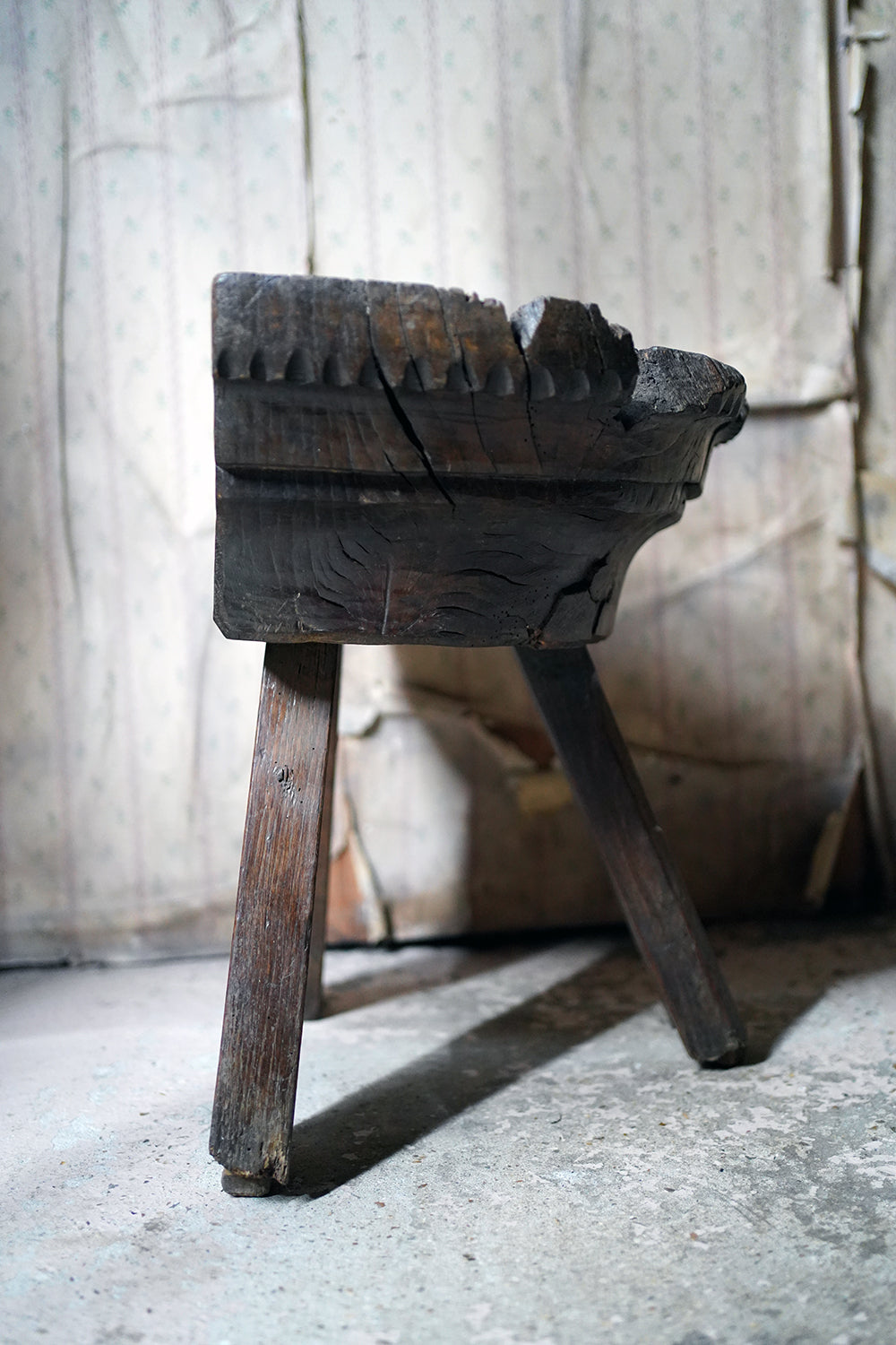 A 15thC & Later Primitive French Oak Capital
